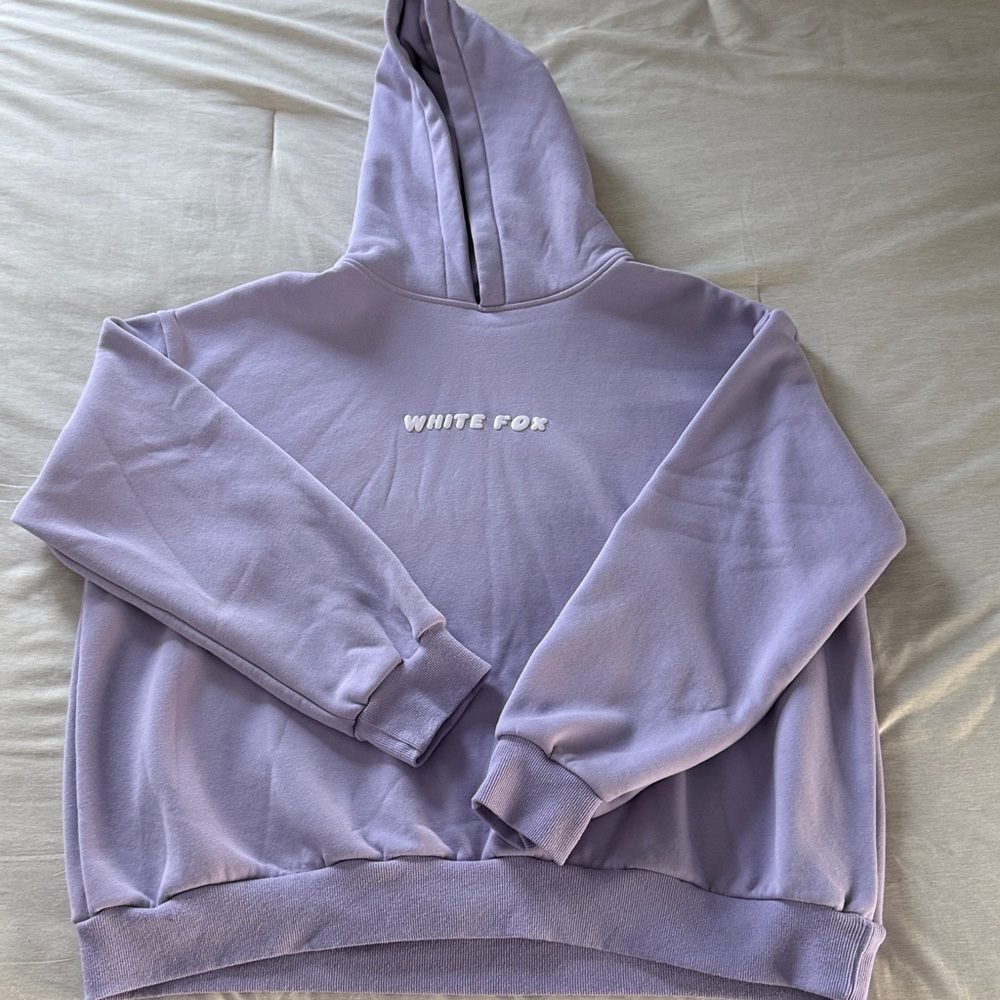 Lavender White Fox Leisure Hoodie